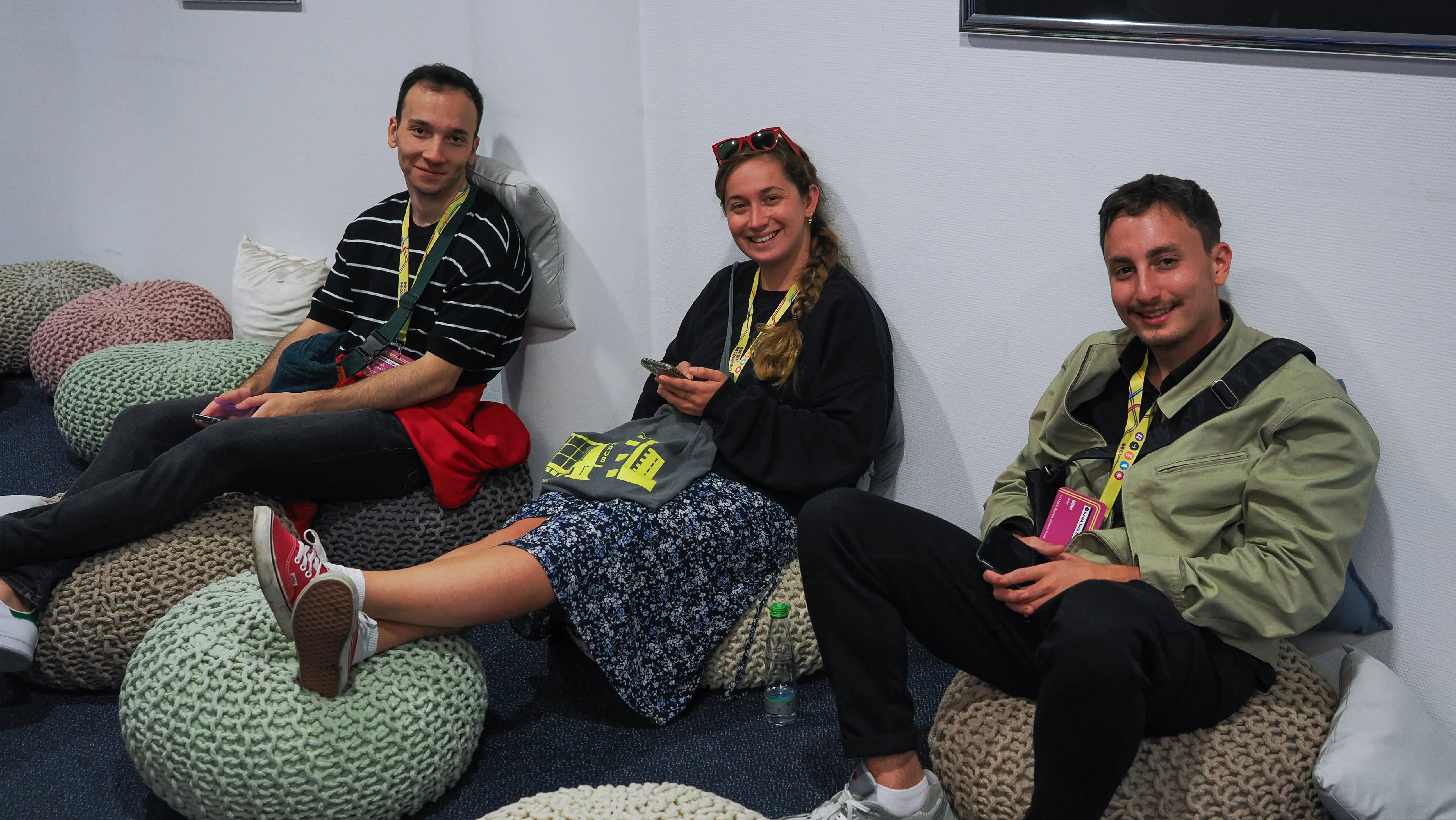 People sitting on chairs in cozy corner