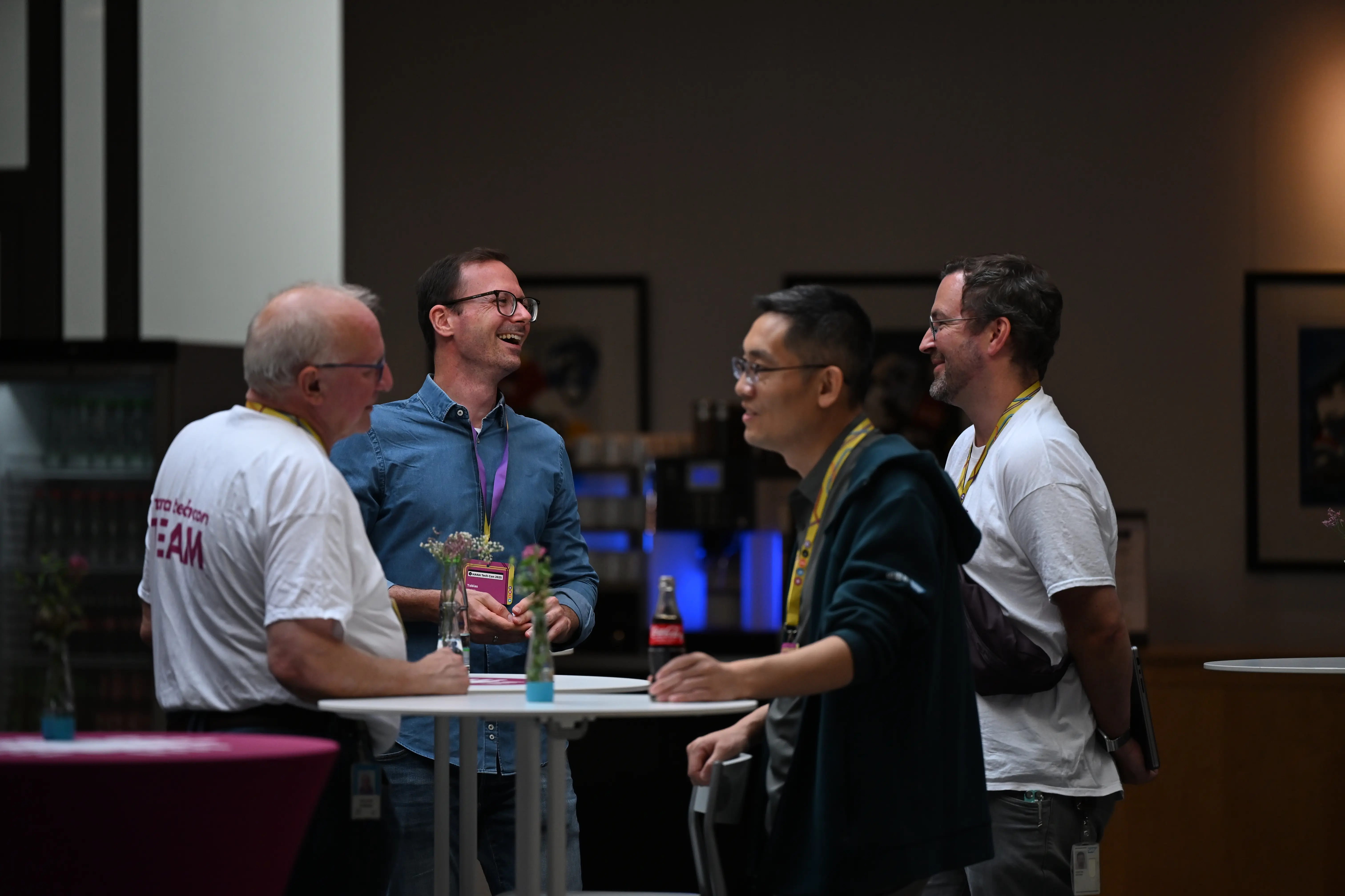 People talking and laughing